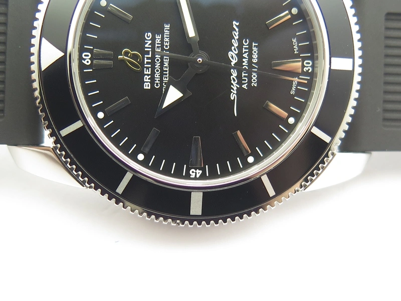 SuperOcean 42mm A17321 SS 1:1 Best Edition Black Dial On Rubber Strap A2824 (Free Rubber Strap) FastDry 5641