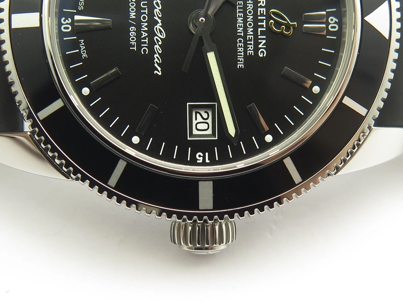 SuperOcean 42mm A17321 SS 1:1 Best Edition Black Dial On Rubber Strap A2824 (Free Rubber Strap) FastDry 5641