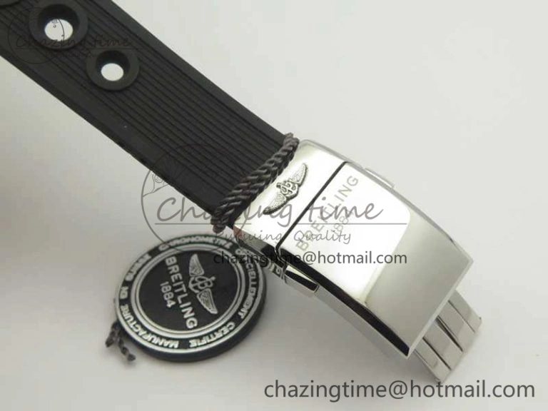 SuperOcean 42mm A17321 SS 1:1 Best Edition Black Dial On Rubber Strap A2824 (Free Rubber Strap) FastDry 5641