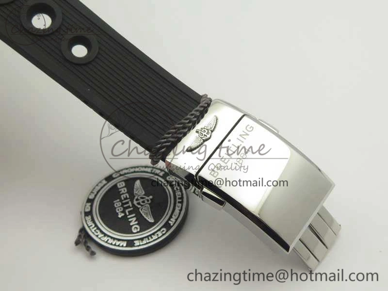 SuperOcean 42mm A17321 SS 1:1 Best Edition Black Dial On Rubber Strap A2824 (Free Rubber Strap) FastDry 5641