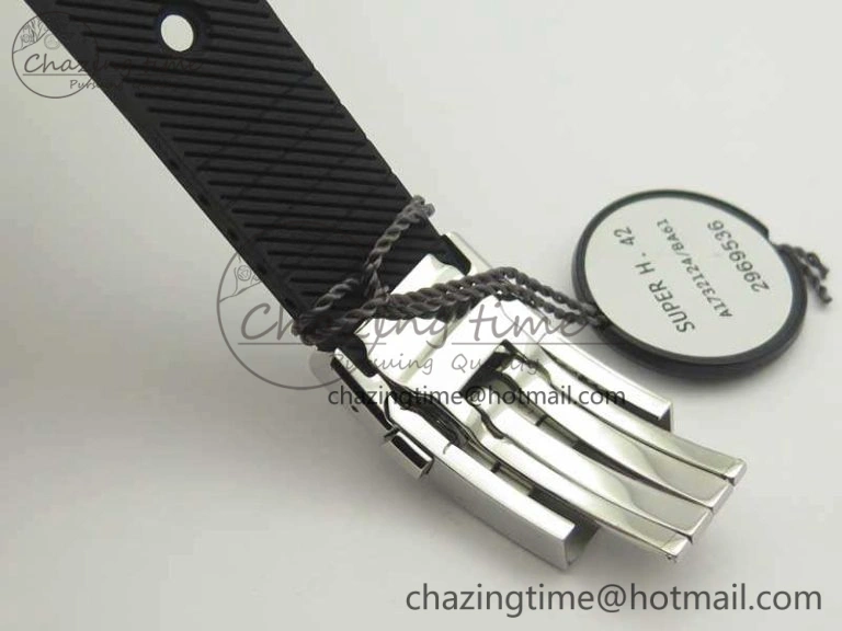 SuperOcean 42mm A17321 SS 1:1 Best Edition Black Dial On Rubber Strap A2824 (Free Rubber Strap) FastDry 5641