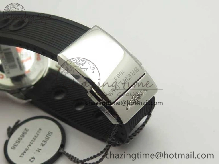 SuperOcean 42mm A17321 SS 1:1 Best Edition Black Dial On Rubber Strap A2824 (Free Rubber Strap) FastDry 5641