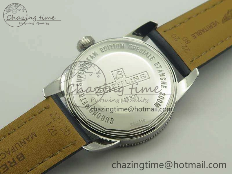 SuperOcean 42mm A17321 SS 1:1 Best Edition Blue Dial On Leather Strap ETA MoistureWicking 5662