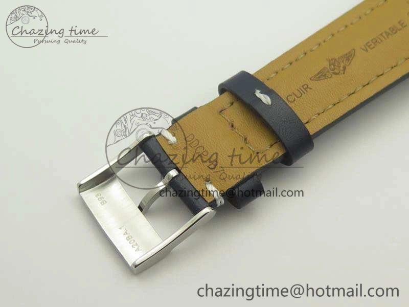 SuperOcean 42mm A17321 SS 1:1 Best Edition Blue Dial On Leather Strap ETA MoistureWicking 5662