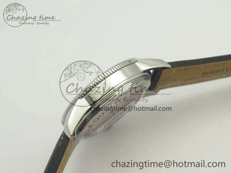 SoftTouch SuperOcean 42mm A17321 SS 1:1 Best Edition Cream Dial On Leather Strap ETA 5663