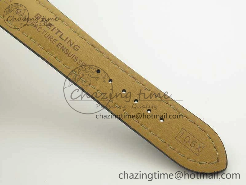 SoftTouch SuperOcean 42mm A17321 SS 1:1 Best Edition Cream Dial On Leather Strap ETA 5663
