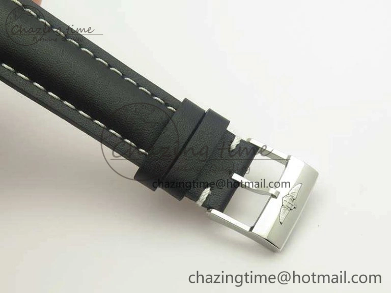 SoftTouch SuperOcean 42mm A17321 SS 1:1 Best Edition Cream Dial On Leather Strap ETA 5663