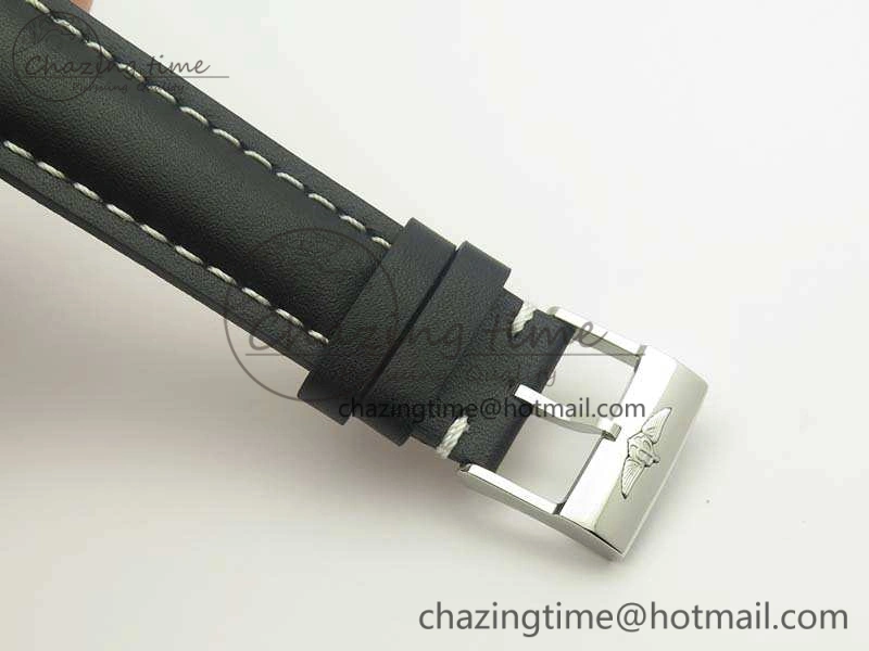 SoftTouch SuperOcean 42mm A17321 SS 1:1 Best Edition Cream Dial On Leather Strap ETA 5663