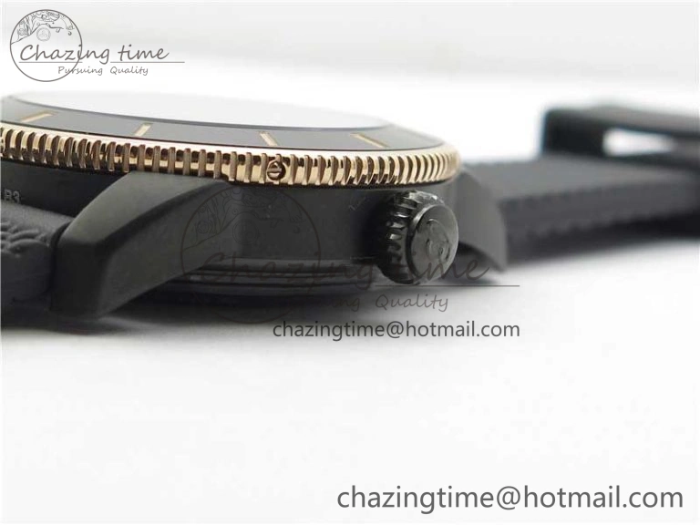 SuperOcean 42mm AB2010 DLC RG B50 1:1 Best Edition Black Dial Black Ceramic Bezel on Black Rubber strap A TechFriendly 5562