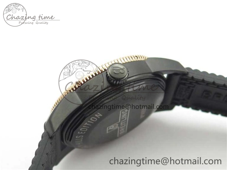 SuperOcean 42mm AB2010 DLC RG B50 1:1 Best Edition Black Dial Black Ceramic Bezel on Black Rubber strap A TechFriendly 5562