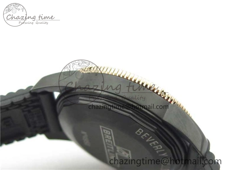 SuperOcean 42mm AB2010 DLC RG B50 1:1 Best Edition Black Dial Black Ceramic Bezel on Black Rubber strap A TechFriendly 5562