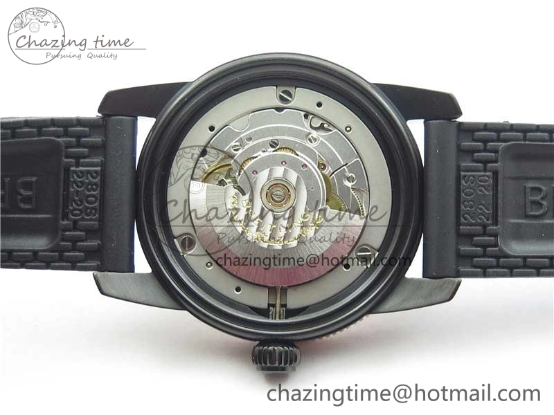 SuperOcean 42mm AB2010 DLC RG B50 1:1 Best Edition Black Dial Black Ceramic Bezel on Black Rubber strap A TechFriendly 5562