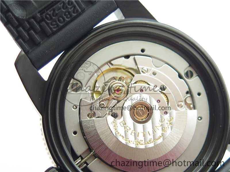 SuperOcean 42mm AB2010 DLC RG B50 1:1 Best Edition Black Dial Black Ceramic Bezel on Black Rubber strap A TechFriendly 5562