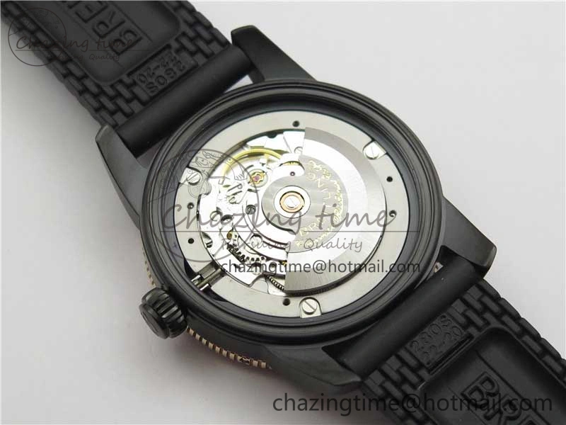 SuperOcean 42mm AB2010 DLC RG B50 1:1 Best Edition Black Dial Black Ceramic Bezel on Black Rubber strap A TechFriendly 5562