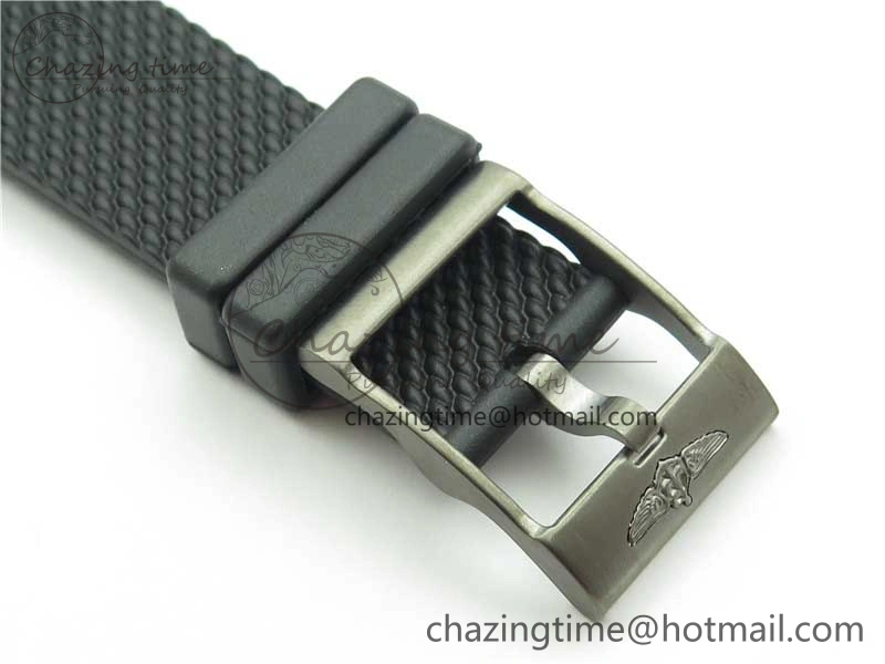 SuperOcean 42mm AB2010 DLC RG B50 1:1 Best Edition Black Dial Black Ceramic Bezel on Black Rubber strap A TechFriendly 5562