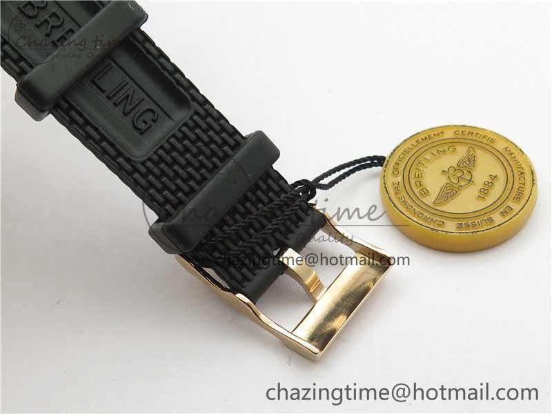 SuperOcean 42mm AB2010 RG B50 1:1 Best Edition Black Dial Black Ceramic Bezel on Black Rubber strap A Tailored 5556