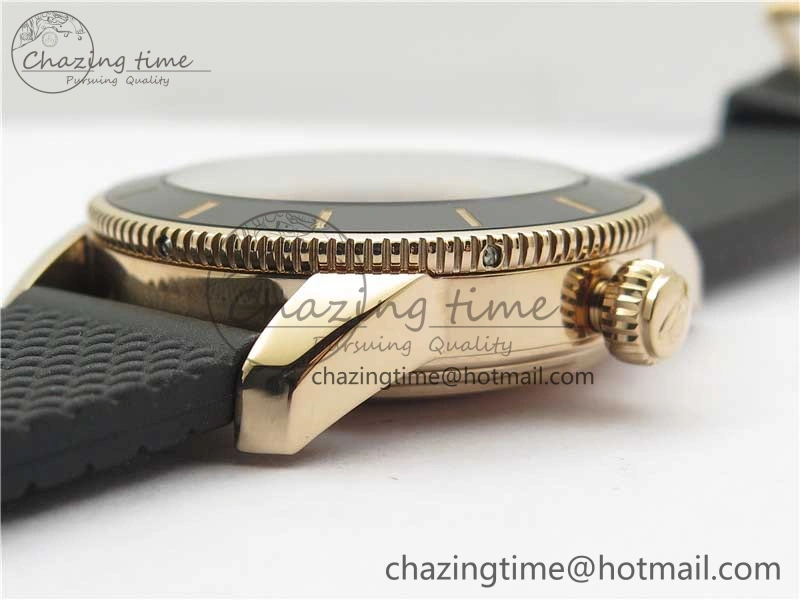 SuperOcean 42mm AB2010 RG B50 1:1 Best Edition Black Dial Black Ceramic Bezel on Black Rubber strap A Tailored 5556