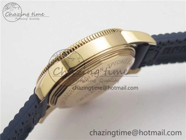 Upgraded SuperOcean 42mm AB2010 RG B50 1:1 Best Edition Blue Dial Blue Ceramic Bezel on Blue Rubber strap A 5557