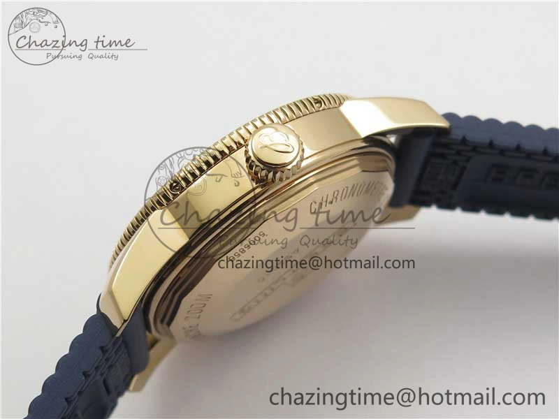 Upgraded SuperOcean 42mm AB2010 RG B50 1:1 Best Edition Blue Dial Blue Ceramic Bezel on Blue Rubber strap A 5557