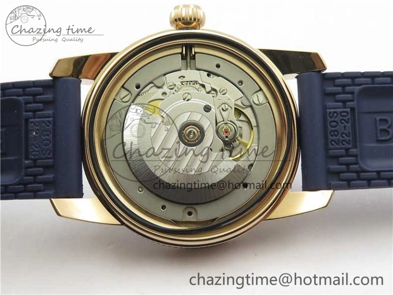 Upgraded SuperOcean 42mm AB2010 RG B50 1:1 Best Edition Blue Dial Blue Ceramic Bezel on Blue Rubber strap A 5557