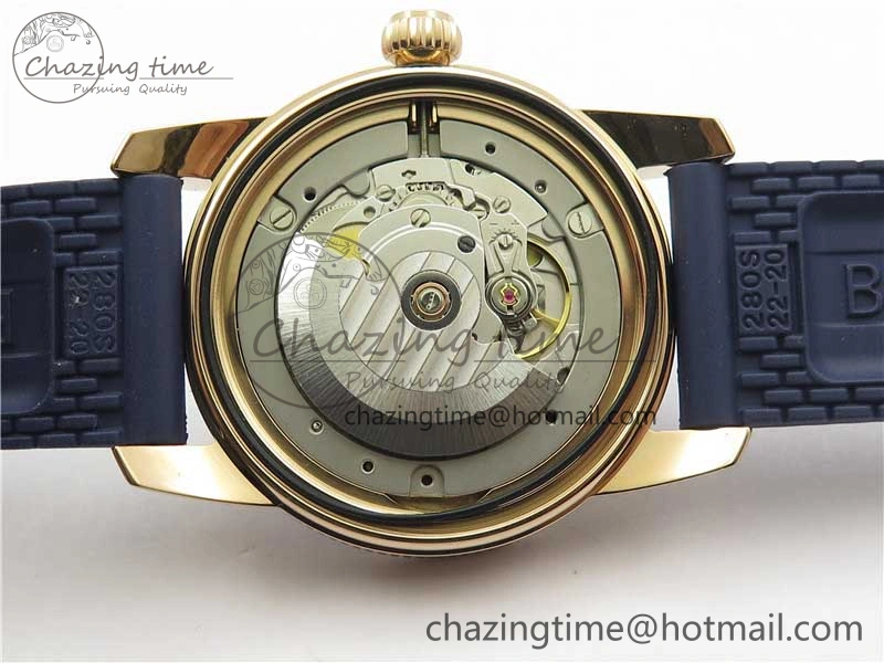 Upgraded SuperOcean 42mm AB2010 RG B50 1:1 Best Edition Blue Dial Blue Ceramic Bezel on Blue Rubber strap A 5557