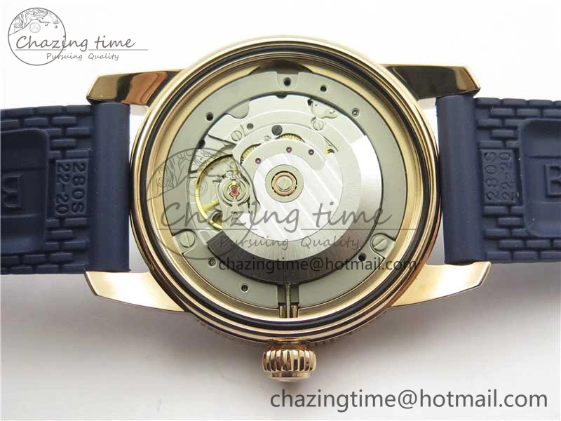 Upgraded SuperOcean 42mm AB2010 RG B50 1:1 Best Edition Blue Dial Blue Ceramic Bezel on Blue Rubber strap A 5557
