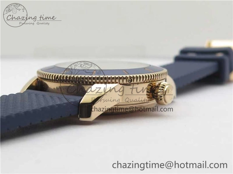 Upgraded SuperOcean 42mm AB2010 RG B50 1:1 Best Edition Blue Dial Blue Ceramic Bezel on Blue Rubber strap A 5557