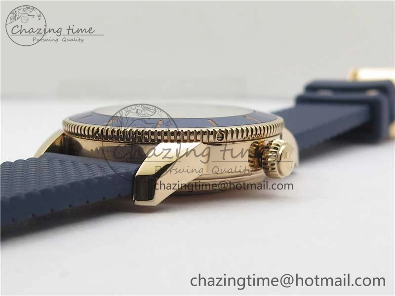 Upgraded SuperOcean 42mm AB2010 RG B50 1:1 Best Edition Blue Dial Blue Ceramic Bezel on Blue Rubber strap A 5557