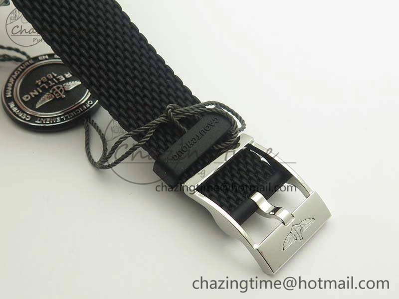 SuperOcean 42mm AB2010 SS GF 1:1 Best Edition Black Dial Black Ceramic Bezel On Rubber Strap B Flexible 5654