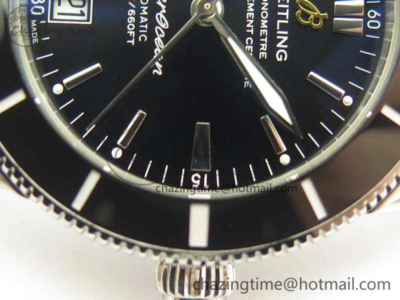 SuperOcean 42mm AB2010 SS GF 1:1 Best Edition Black Dial Black Ceramic Bezel On Rubber Strap B Flexible 5654