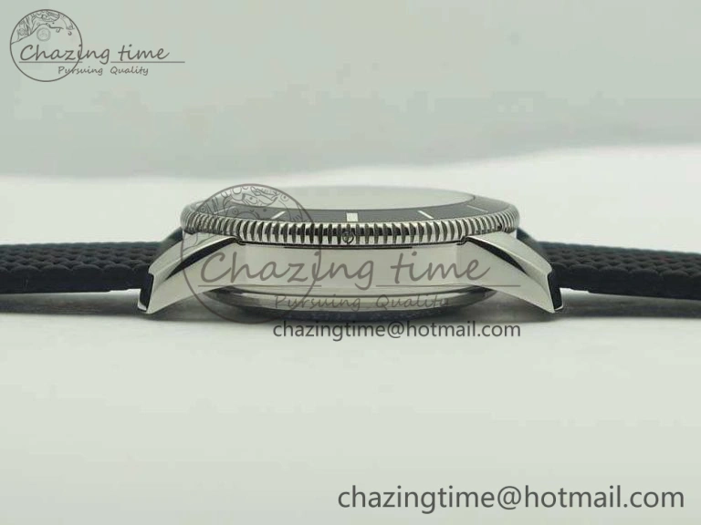 SuperOcean 42mm AB2010 SS GF 1:1 Best Edition Black Dial Black Ceramic Bezel On Rubber Strap B Flexible 5654