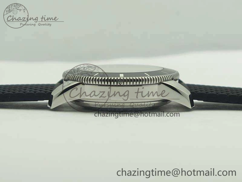 SuperOcean 42mm AB2010 SS GF 1:1 Best Edition Black Dial Black Ceramic Bezel On Rubber Strap B Flexible 5654