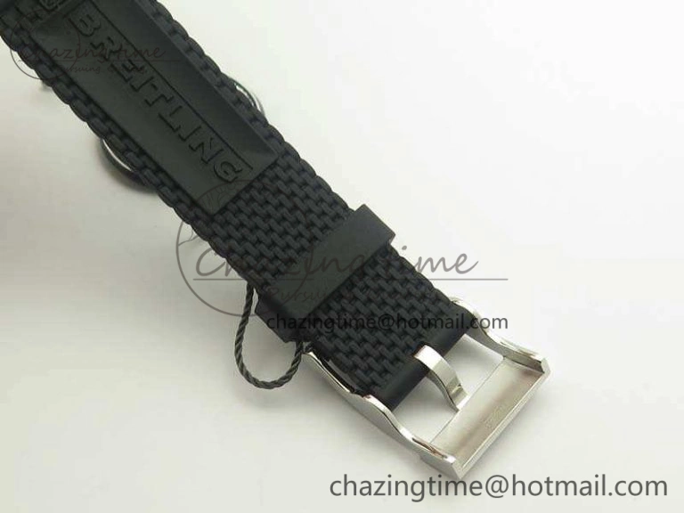 Unique SuperOcean 42mm AB2010 SS GF 1:1 Best Edition White Dial Black Ceramic Bezel On Rubber Strap B 5656