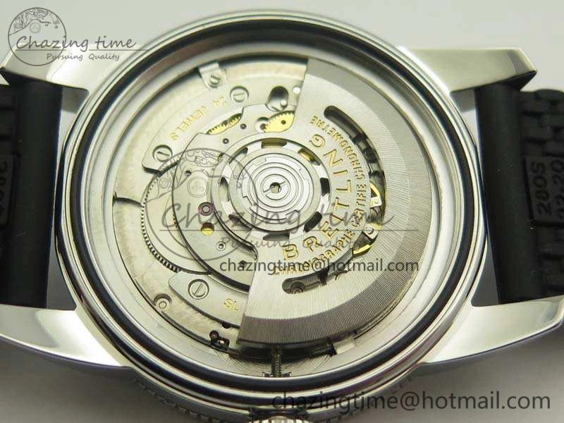 Unique SuperOcean 42mm AB2010 SS GF 1:1 Best Edition White Dial Black Ceramic Bezel On Rubber Strap B 5656