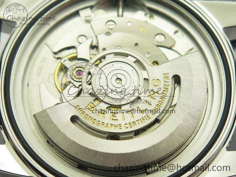 OnTrend SuperOcean 42mm AB2010 SS GF 1:1 Best Edition White Dial Blue Ceramic Bezel On Rubber Strap B 5657