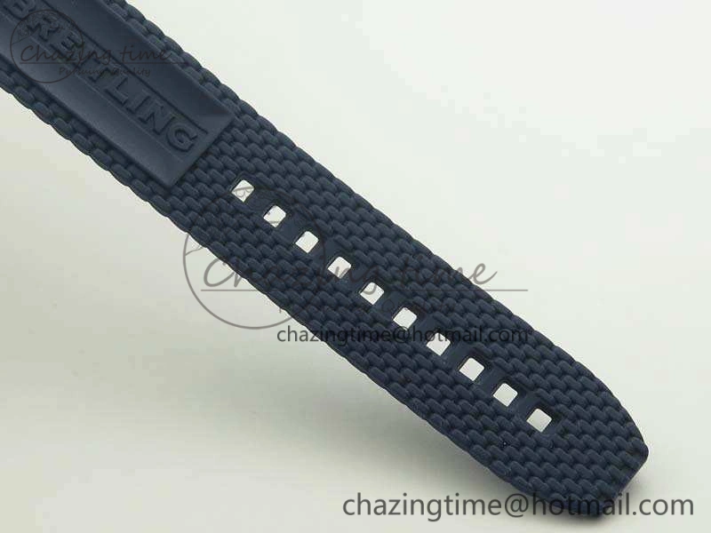 OnTrend SuperOcean 42mm AB2010 SS GF 1:1 Best Edition White Dial Blue Ceramic Bezel On Rubber Strap B 5657