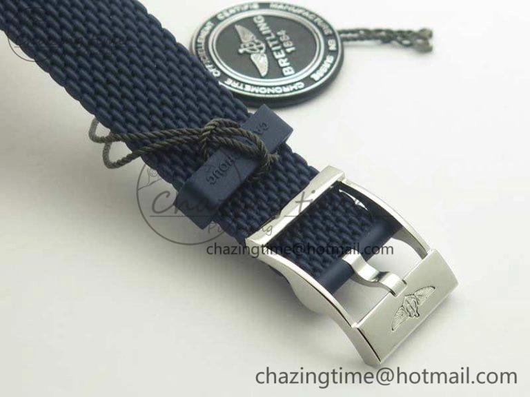OnTrend SuperOcean 42mm AB2010 SS GF 1:1 Best Edition White Dial Blue Ceramic Bezel On Rubber Strap B 5657