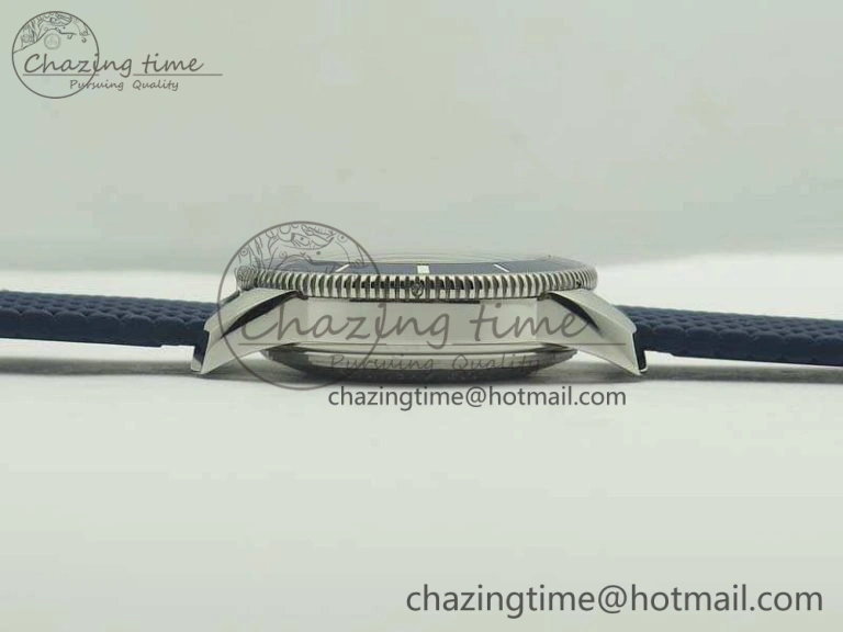 OnTrend SuperOcean 42mm AB2010 SS GF 1:1 Best Edition White Dial Blue Ceramic Bezel On Rubber Strap B 5657