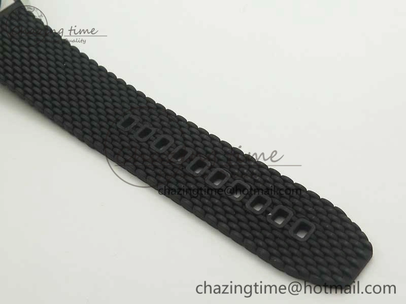 Fashionable SuperOcean 42mm AB2010 SS OMF 1:1 Best Edition Black Dial Black Ceramic Bezel on Black Rubber Strap A 5612