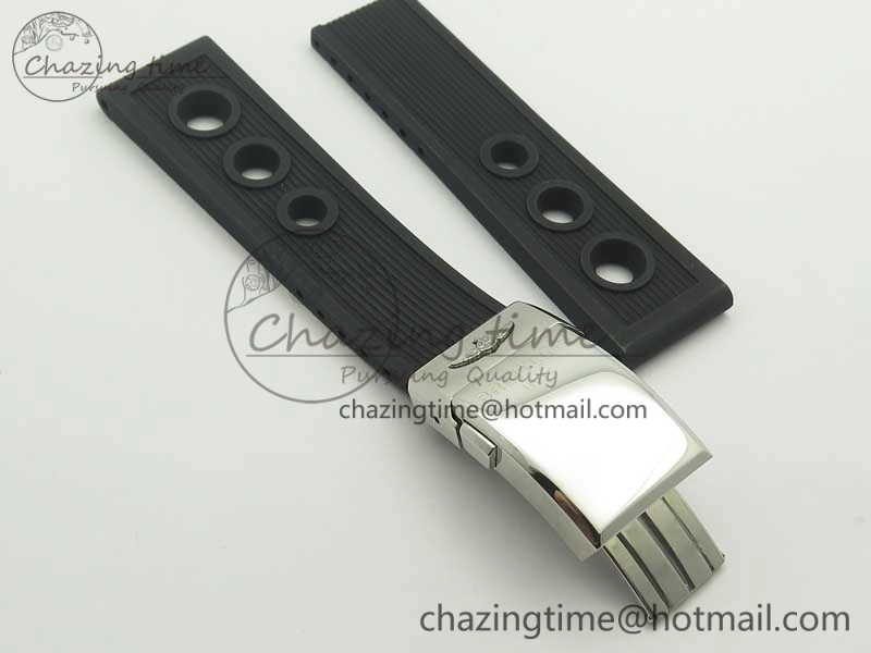 Fashionable SuperOcean 42mm AB2010 SS OMF 1:1 Best Edition Black Dial Black Ceramic Bezel on Black Rubber Strap A 5612