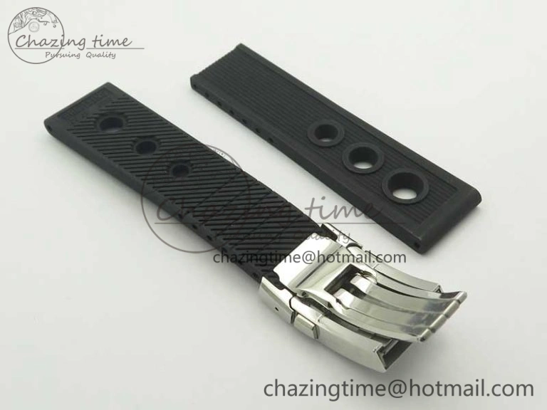 Fashionable SuperOcean 42mm AB2010 SS OMF 1:1 Best Edition Black Dial Black Ceramic Bezel on Black Rubber Strap A 5612