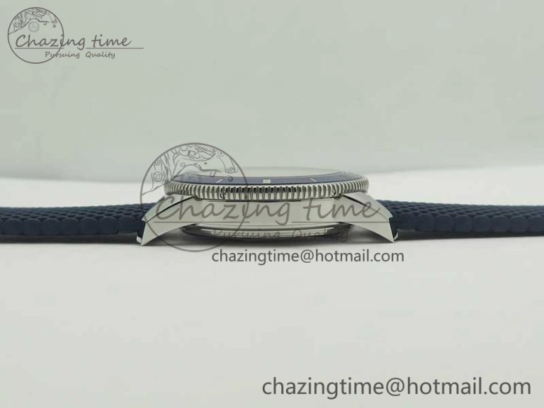 SoftTouch SuperOcean 42mm AB2010 SS OMF 1:1 Best Edition Blue Dial Blue Ceramic Bezel on Blue Rubber Strap A 5613
