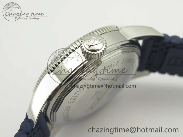 SoftTouch SuperOcean 42mm AB2010 SS OMF 1:1 Best Edition Blue Dial Blue Ceramic Bezel on Blue Rubber Strap A 5613