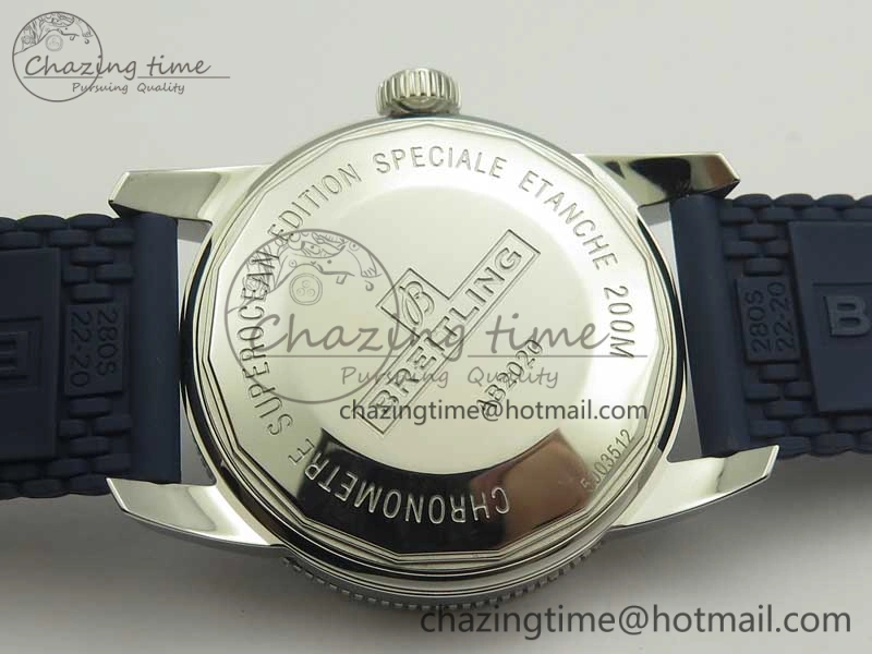 SoftTouch SuperOcean 42mm AB2010 SS OMF 1:1 Best Edition Blue Dial Blue Ceramic Bezel on Blue Rubber Strap A 5613