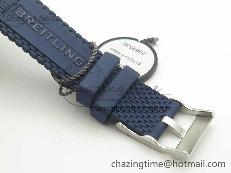 SoftTouch SuperOcean 42mm AB2010 SS OMF 1:1 Best Edition Blue Dial Blue Ceramic Bezel on Blue Rubber Strap A 5613