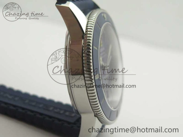 SoftTouch SuperOcean 42mm AB2010 SS OMF 1:1 Best Edition Blue Dial Blue Ceramic Bezel on Blue Rubber Strap A 5613