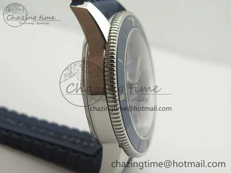 SoftTouch SuperOcean 42mm AB2010 SS OMF 1:1 Best Edition Blue Dial Blue Ceramic Bezel on Blue Rubber Strap A 5613