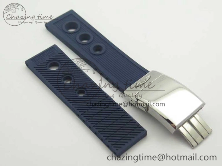 SoftTouch SuperOcean 42mm AB2010 SS OMF 1:1 Best Edition Blue Dial Blue Ceramic Bezel on Blue Rubber Strap A 5613