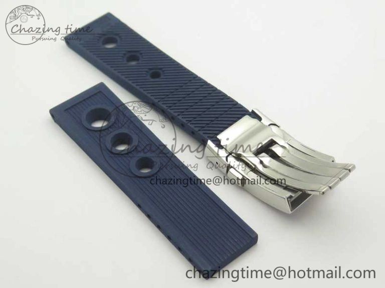 SoftTouch SuperOcean 42mm AB2010 SS OMF 1:1 Best Edition Blue Dial Blue Ceramic Bezel on Blue Rubber Strap A 5613