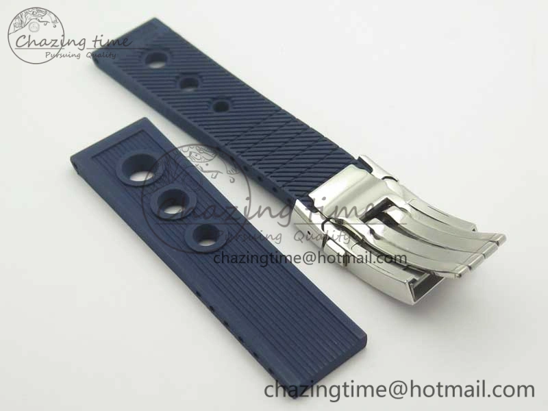 SoftTouch SuperOcean 42mm AB2010 SS OMF 1:1 Best Edition Blue Dial Blue Ceramic Bezel on Blue Rubber Strap A 5613